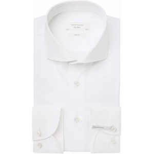 Profuomo Overhemd extra lange mouw wit (Maat: 45) - Effen