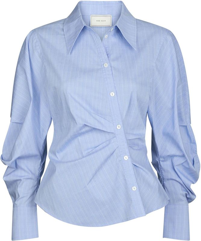 Neo Noir, Dames, Blouses & Shirts, Blauw, Maat: XS Flanel,