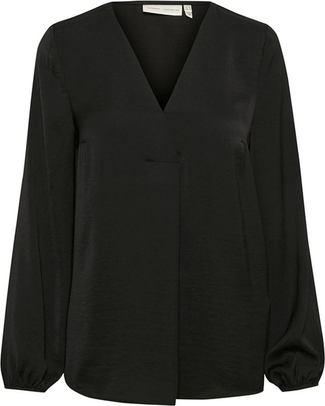 In Wear - Rinda - Blouse - Zwart - Polyester - V-halslijn - Lange Mouwen