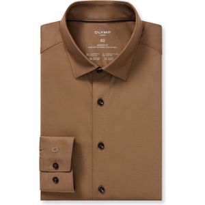 OLYMP Luxor 24/Seven Overhemd, modern fit, New Kent, Taupe