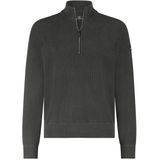 Bluefields - Pullover Sportzip - Grijs - Effen - Halslijn Opstaande Kraag met Rits