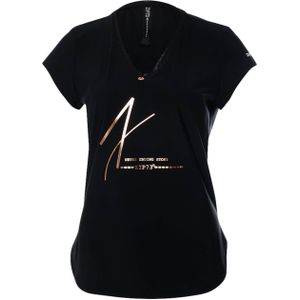 ZIP 73 T-shirt zwart (Maat: XL) - Tekst - Halslijn: V-hals,