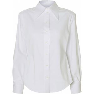 Selected Femme - SLFNICOLINA - Blouse - Wit - Polokraag