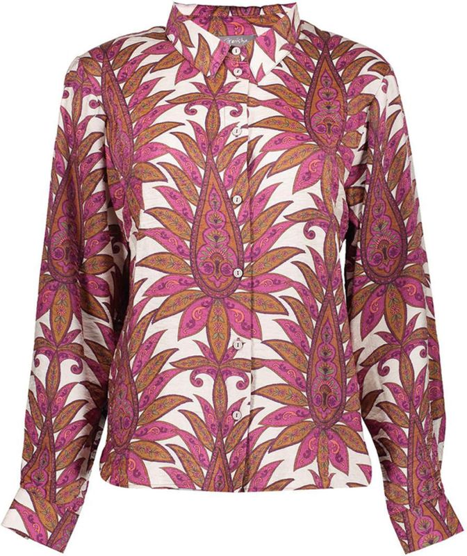 Geisha - 53913-20 - Blouse - Off-white/Pink - Rechte Pasvorm