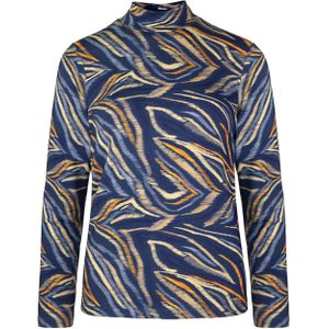 Bianca Longsleeve blauw (Maat: 36) - Halslijn: Col,
