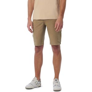 No Excess Short Cargo Garment Dyed + Stone Wa korte broek bruin (Maat: 34)