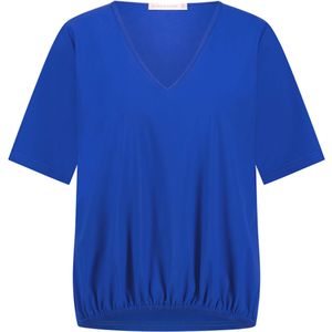 Studio Anneloes T-shirt blauw (Maat: M) - Effen - Halslijn: V-hals,