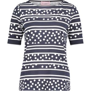 Betty Barclay - So Cosy T-shirt blauw (Maat: 36) - Halslijn: Ronde hals,