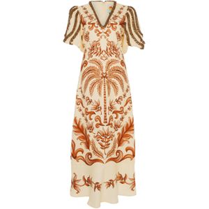 FARM Rio Jurk geel (Maat: M) - Halslijn: V-hals,