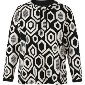 Via Appia Due Dames trui zwart (Maat: 46) - Halslijn: Opstaande kraag,