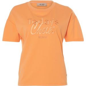 Mos Mosh T-shirt oranje (Maat: XL) - Tekst - Halslijn: Ronde hals,