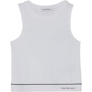 Calvin Klein Top wit (Maat: 164) - Effen - Halslijn: Ronde hals,