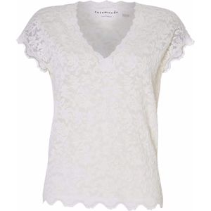 Rosemunde T-shirt ecru (Maat: XL) - Halslijn: V-hals,