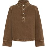 My Essential Wardrobe - Boxy Shirt - Tabaksbruin - Dames - Overhemden