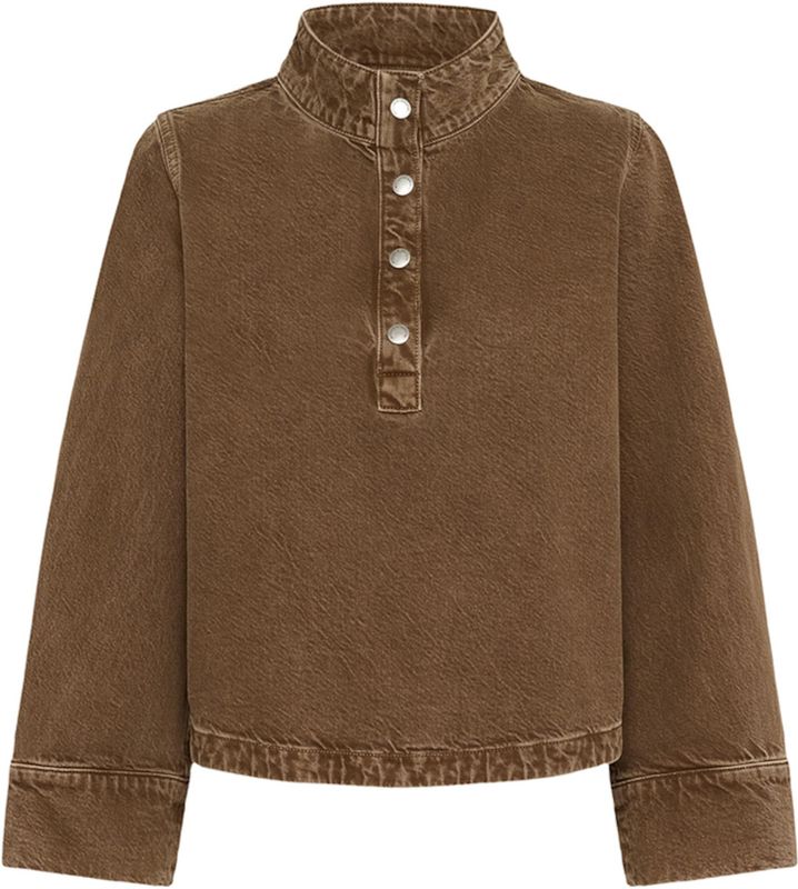 My Essential Wardrobe - Boxy Shirt - Tabaksbruin - Dames - Overhemden