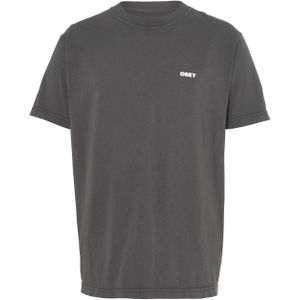 Obey T-shirt bruin (Maat: S) - Fotoprint - Halslijn: Ronde hals,