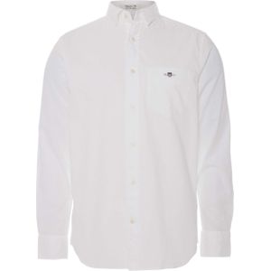 Gant Overhemd lange mouw wit (Maat: L) - Effen