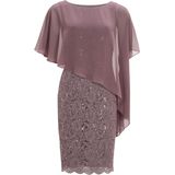 SWING - Cocktailjurk - Mauve - Gelaagde Look - Effen