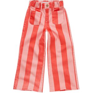 Sproet & Sprout Flare denim stripes meisjes broek roze (Maat: 128) - Streep