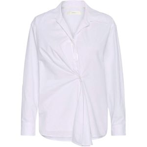 InWear Blouse wit (Maat: 34) - Effen - Halslijn: Polokraag,