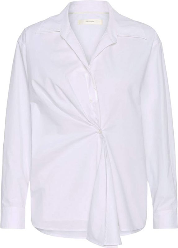 InWear Blouse wit (Maat: 34) - Effen - Halslijn: Polokraag,