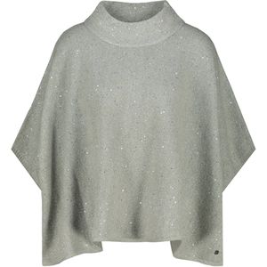 Monari Dames trui groen (Maat: 36) - Glitter - Halslijn: Opstaande kraag,