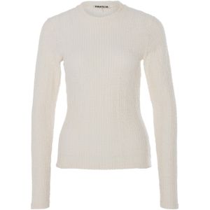 Vanilia Longsleeve ecru (Maat: 36) - Effen - Halslijn: Ronde hals,