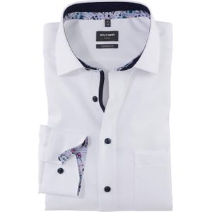 Olymp Modern fit Luxor Overhemd lange mouw wit (Maat: 45) - Effen