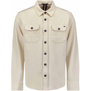 No Excess Overshirt grijs (Maat: S) - Effen - Halslijn: Kraag,