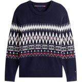 TOMMY HILFIGER Trui  navy / rood / wit
