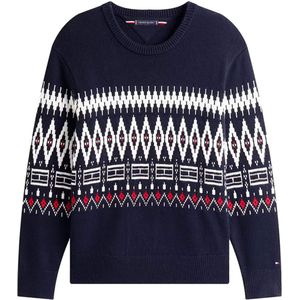 TOMMY HILFIGER Trui  navy / rood / wit