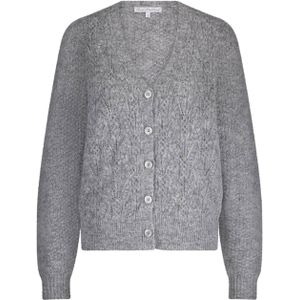 Red Button - Cardigan Ajour - Grijs - Effen - V-hals