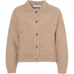 Rino & pelle Vest beige (Maat: M) - Effen - Halslijn: Ronde hals,