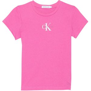 Calvin Klein T-Shirt roze (Maat: 164) - Logo - Halslijn: Ronde hals,