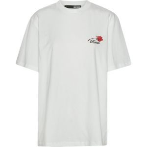 ROTATE T-shirt wit (Maat: M) - Effen - Halslijn: Ronde hals,