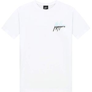 Malelions T-shirt wit (Maat: 176) - Logo - Halslijn: Ronde hals,