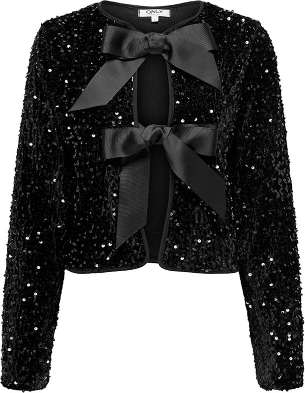 Only - Onlanika Sequins - Blouse - Zwart - Lange Mouwen