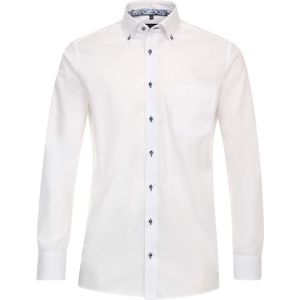 Casa Moda Overhemd lange mouw wit (Maat: 39) - Effen