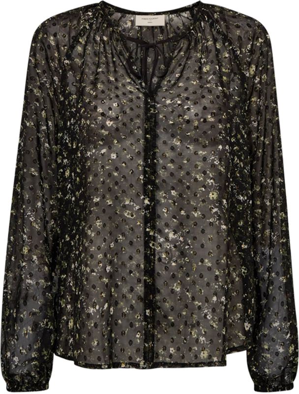 Free Quent - Sanda 207070 - Broek - Zwart - Kombu Groen