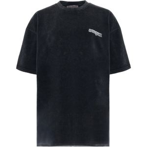 Stieglitz Dames t-shirt zwart (Maat: XXS) - Tekst - Halslijn: Ronde hals,