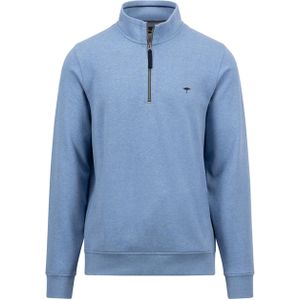 Fynch-Hatton Trui blauw (Maat: 2XL) - Effen - Halslijn: Opstaande kraag,