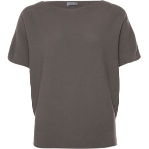 No man's land T-shirt bruin (Maat: XS) - Effen - Halslijn: Boothals,