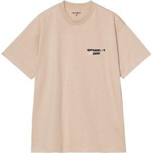 Carhartt WIP T-shirt bruin (Maat: S) - Fotoprint - Halslijn: Ronde hals,
