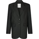 Neo Noir Dames blazer grijs (Maat: 34) - Streep