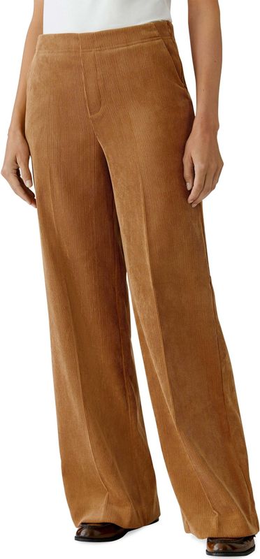 Corduroy broek met persplooien