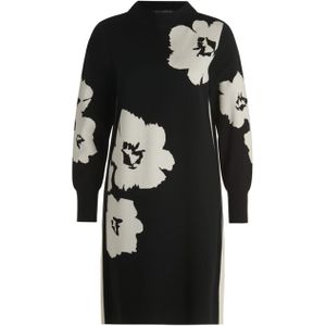 Betty Barclay Dames jurk zwart (Maat: 36) - Halslijn: Opstaande kraag,