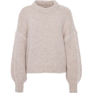 Vero moda Trui beige (Maat: XL) - Mélange - Halslijn: Ronde hals,