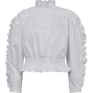 Co'Couture - Sanna CC Ruffle Smock Blouse - Wit - Dames