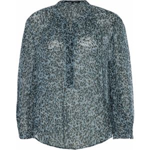 LUISA CERANO Blouse blauw (Maat: 36) - Halslijn: V-hals,