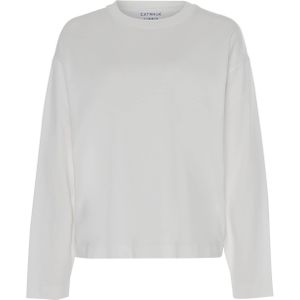 Catwalk Junkie - Longsleeve - Ecru - Effen - Ronde Halslijn